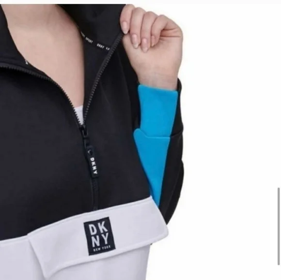 DKNY Sport Colorblock 1/2 Zip Pullover - Size S - Picture 3 of 13